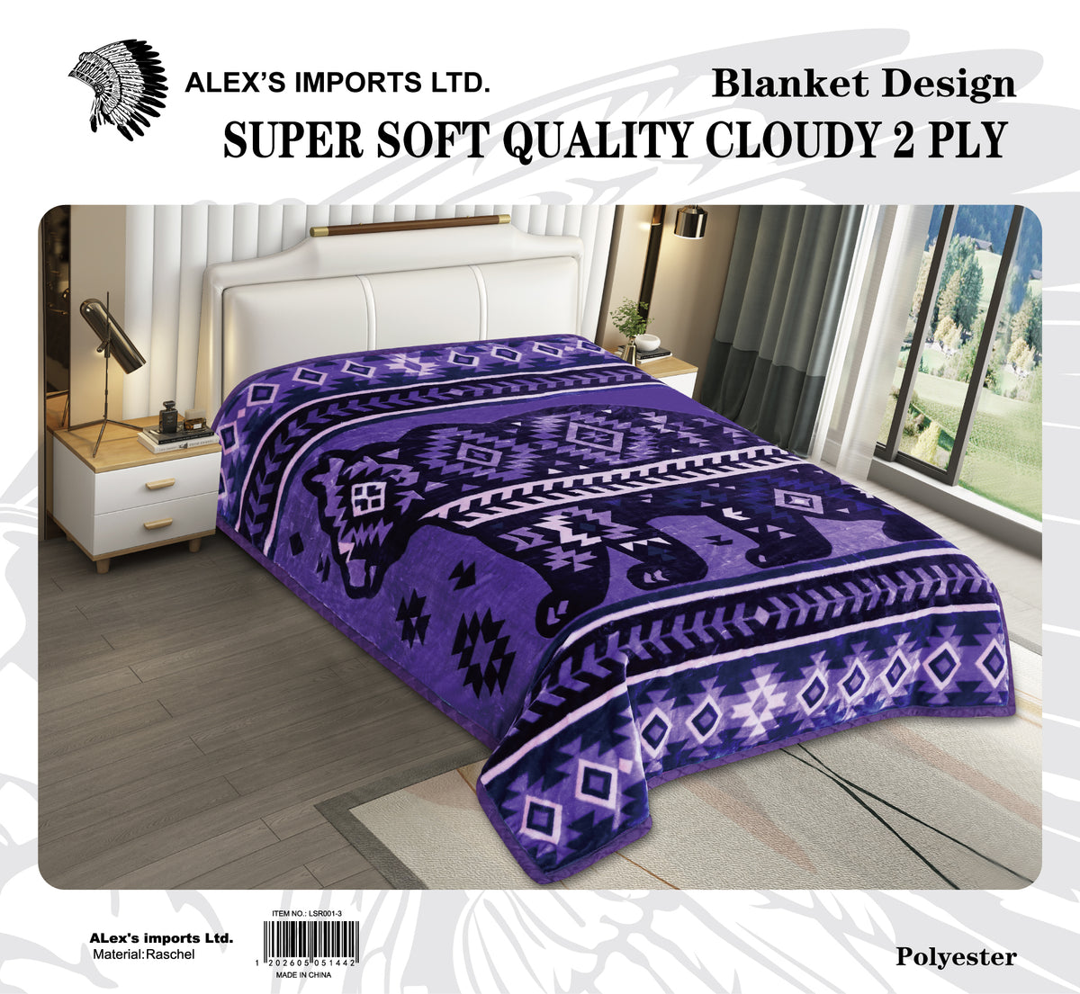 Queen 2 ply blanket